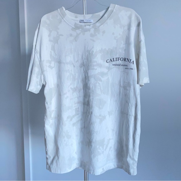 ZARA TIE DYE T-SHIRT WITH TEXT - Picture 3 of 12